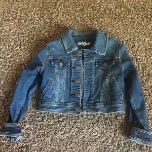 Little girls size 6 crop denim jacket